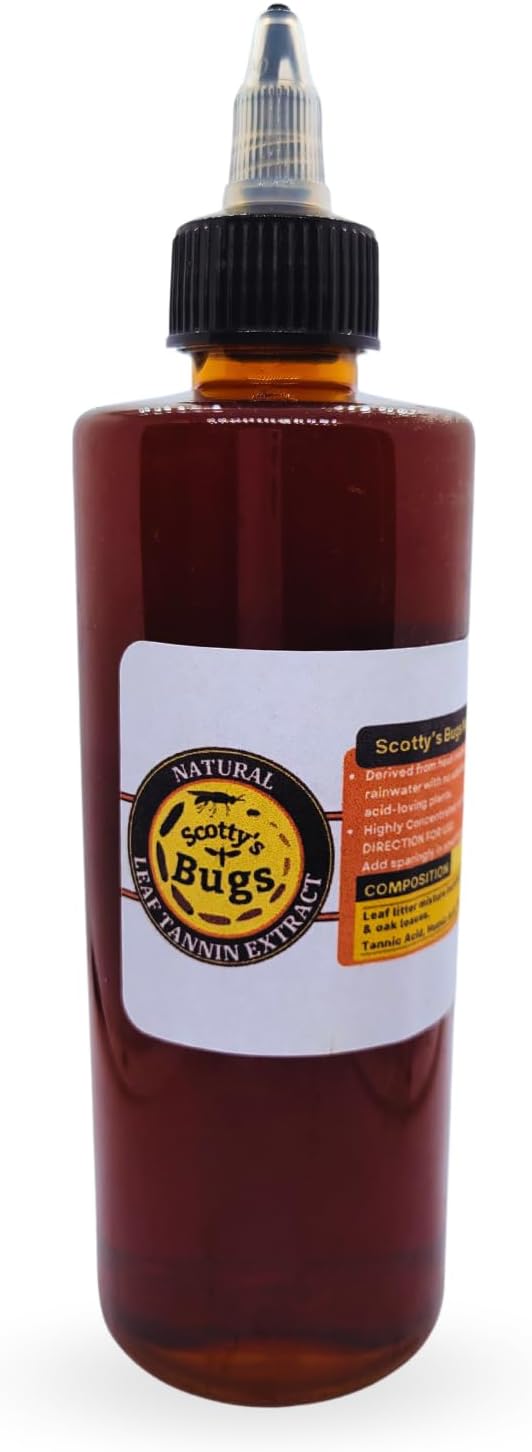 SCOTTY'S BUGS Natural Leaf Tannin Extract for Blackwater Aquariums – Betta Fish Water Conditioner | Tannins for Aquarium | 9 FL OZ