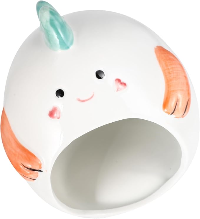 Small Pet Ceramic House Cool Hamster Nest Bed Guinea Pig Bed Ceramic Hamster House