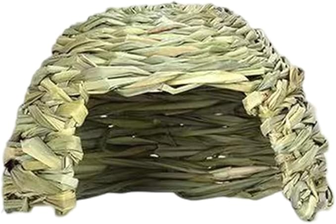 Rabbits Hideaways Grass House Straw Cave Playhouse for Small Pet Warm Hideouts House for Cage Hamsters Hideaways Cave