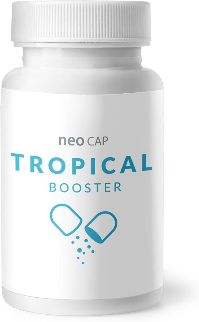 Aquario Neo Cap - Water Conditioner for Aquarium Tank with Organic Carbon - Supports Healthy Water Conditions, Enhances Clarity, Safe for Freshwater & Saltwater - Booster Tropical, 20 Capsules