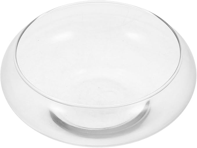 Sewroro Glass Goldfish Bowl Small Fish Tank, Clear Glass Aquatic Plant Bowl for Desktop Hydroponic Planter, Wedding Anniversary Birthday Small