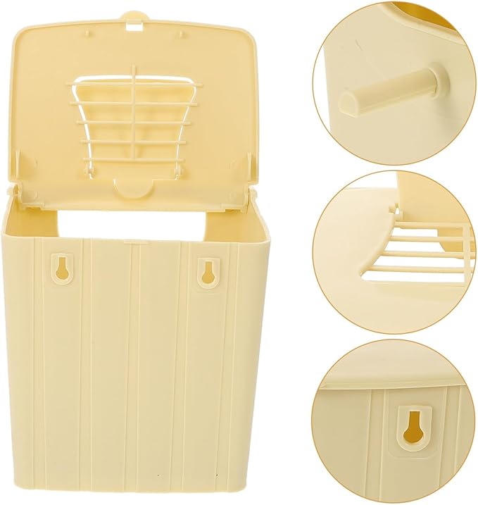 Balacoo 3 Pcs Plastic Bird Nest Box, Bird Breeding Box with Hooks for Birdcage Hanging - Squirrel Nesting House for Finch, Parrot, Budgie, Parakeets Cockatiels (Double Holes at The Front and Back)