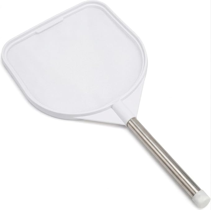 40-376F Hand Skimmer Net for Hot Tubs and Above Ground Pools, Pool Cleaning Supplies, Made in USA (2 ft, White)