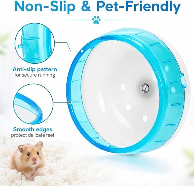 Silent Wheel Small Non-Slip Pets Running Sports Exercise Wheel for Small Animal Hamster 4.7In Diameter
