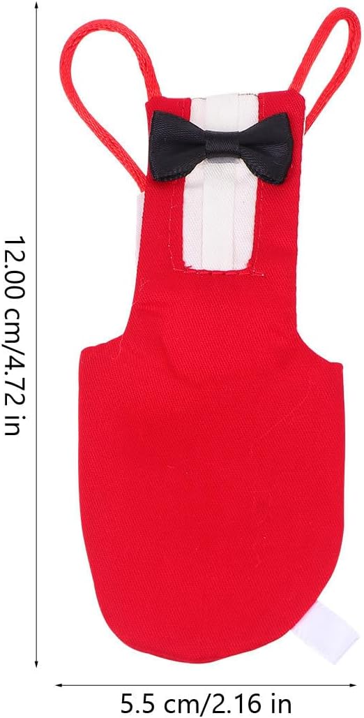BESTonZON Parrot Diaper Bird Flight Suit Creative Pet Bird Diaper Clothing Small Size Red Pet Supply