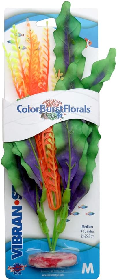 ColorBurstFlorals Waffle Leaf Medium Silk Aquarium Plant