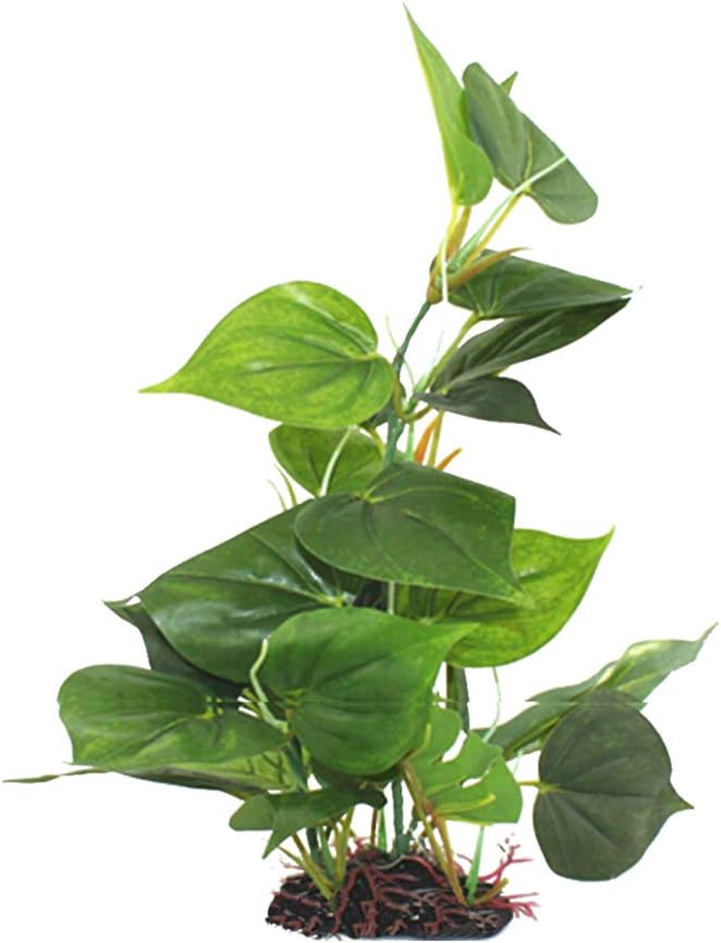 Artificial Silk Aquarium Plants Big Green Leaves