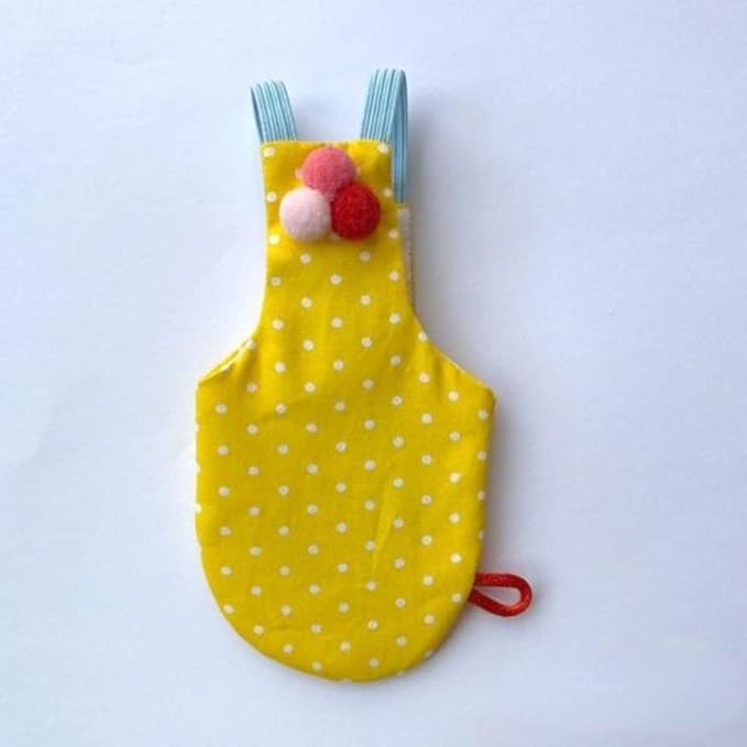 Bird Flight Suits Diapers, Parrot Flight Suits Diapers for Monk Parakeets, Cockatiels Flight Suits, Parrot Clothes, Bird Training Nappy Suit Liners Clothes (Yellow,Quaker)