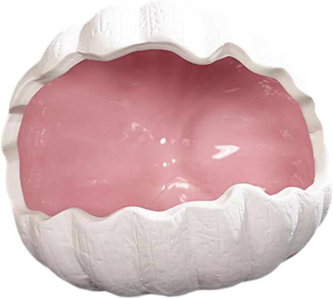 Ceramic Hamster Nest Habitat Hideaway Cooling Pet House Decorative Nest for Gerbil Mice Hedgehog Chinchilla Dwarf, Pink