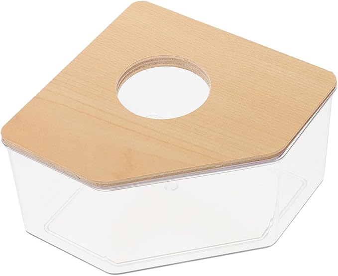 Large Triangle Hamster Bath Room Acrylic Pet Bathing Supplies Dust Bath Container for Chinchilla Guinea Pig