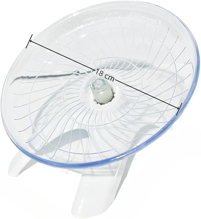 Funny Hermit Crab Running Wheel Climb Toy, Hamster Reptiles Running Flying Wheel Saucer, Cute Running Wheel for Guinea Pig Small Pet Animals Tree Frog Hamster Lizard Salamander Hermit Crab (White)