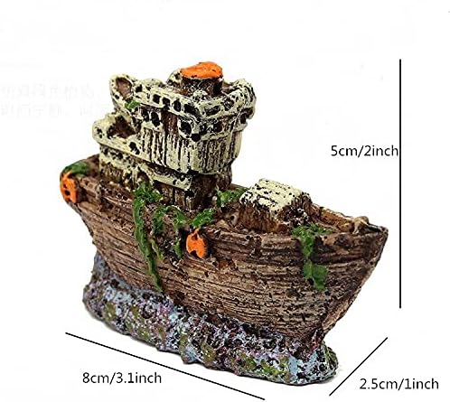 Ulalaza Aquarium Decorations Landscaping Tree Stump Hole Rock Cave Hideouts Stone Fish Tank Resin Driftwood Painted with Realistic Details Over House Supplies Castle Accessories