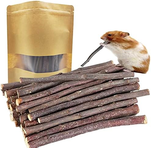 ANDES Natural Apple Sticks 18oz(500g) Small Animals Molar Wood Treats Toys Chinchilla Guinea Pig Hamster Rabbit Gerbil Parrot Bunny and Small Animals Chew Stick Toys Treats