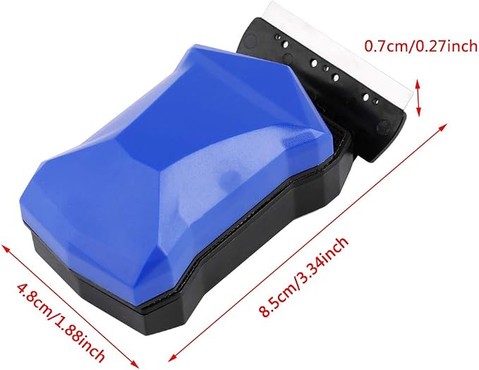 Magnetic Fish Glass Cleaner Scraper with Interchangeable Blades Aquarium Algae Brush Tool for Freshwater Saltwater Tanks