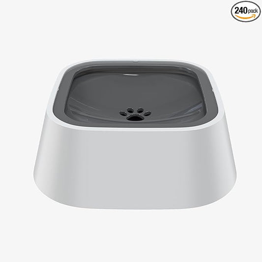 Dog Drinking Bowl, No-Spill Slow Feeder Water Bowl for Dogs and Cats with Floating Disk - Splash-Proof Design for Travel, Ideal for Small Dogs and Messy Drinker