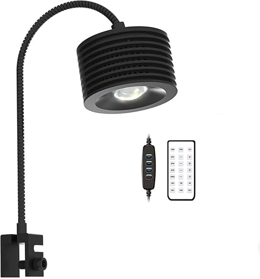 Lominie 16W Full Spectrum Aquarium Light, 4 Channels Remote Control，Adjustable Gooseneck Freshwater Super Bright Fish Tank Light for Planted Nano Freshwater Aquarium Tank