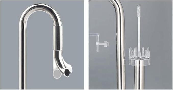Gralara Aquatic System with Lily Pipe for Planted Aquarium, Silver, 12 Oil-Film Adjust