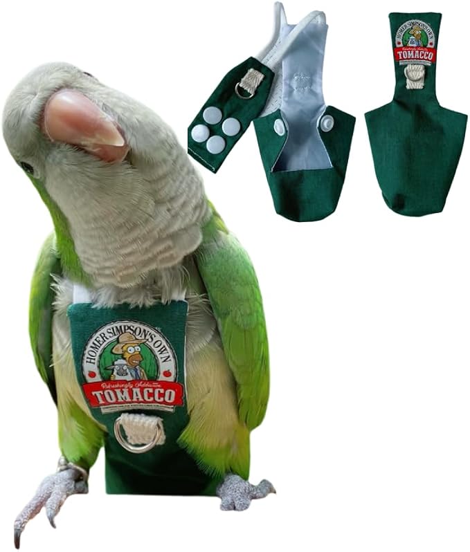 Bird Clothes Parrot Diapers Bird Flight Suits, Reusable Waterproof Diapers pet Bird Supplies (L)