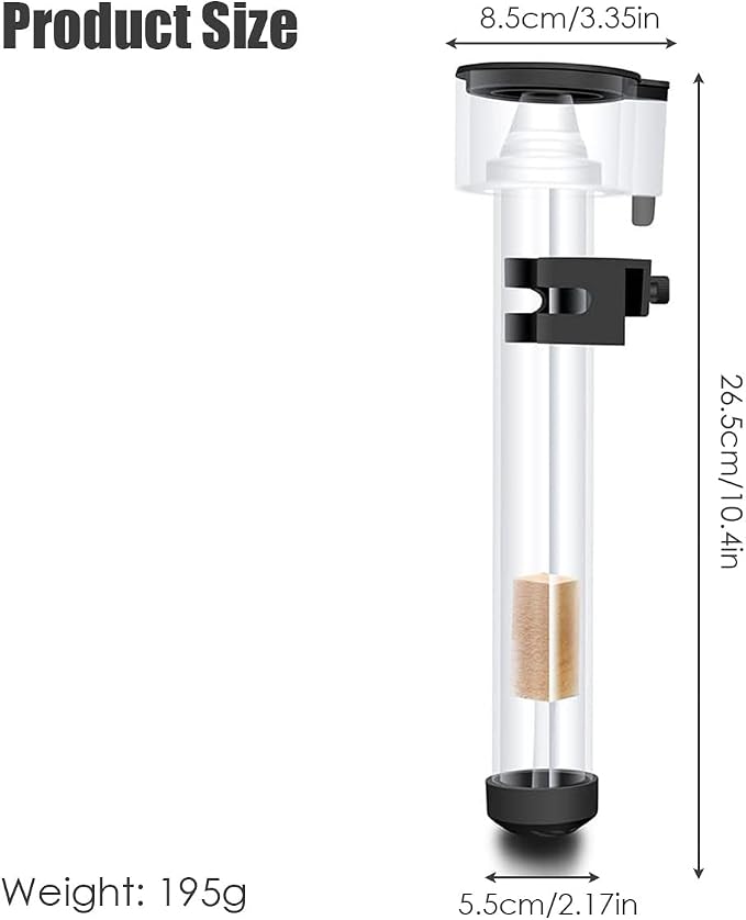 Wokyo Protein Skimmer External Mini Aquarium Filters Separator Hang On Back with IQ5 Aquarium Filter Accessory for Saltwater Fish Tank