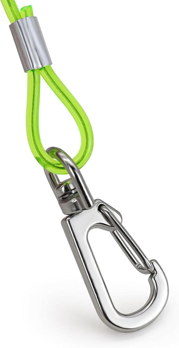 Parrot Flying Leash, 16.4 ft Training Rope with 3 Size Bird Foot Ring, Anti-Bite Elastic String for Cockatiels, Birds, Pigeon (Clear)