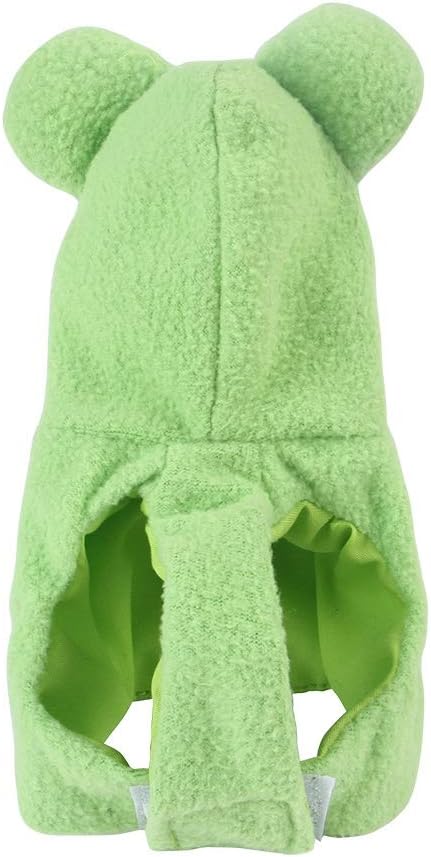 Sun Conure Bird Diaper Flight Suit Frog Shape Hoodie Cosplay Photo Prop for Parrots African Greys Parakeet Cockatiel Reusable Adjustable Apparel (L)
