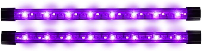 GloFish 10-Inch LED Light Sticks for Fish Aquariums Up to 75 Gallons, 2 Count, with White, Blue and Magenta LED Lights
