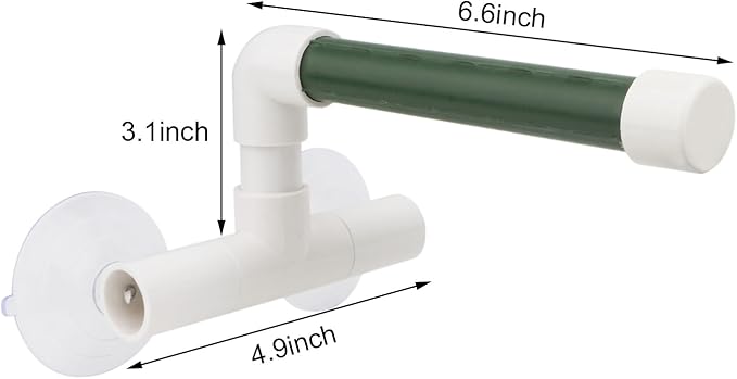Hypeety Bird Parrot Stand Perch Shower Perch Standing Toy Portable Suction Cup Parrot Bath Stands Suppllies Holder Platform Parakeet Window Wall Hanging Play (2 Suction Cups Green)