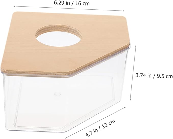 Large Triangle Hamster Bath Room Acrylic Pet Bathing Supplies Dust Bath Container for Chinchilla Guinea Pig