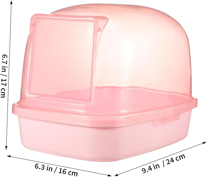 COLLBATH Chinchilla Sand Bath Large Chinchilla Dust Bath for Hamsters Plastic Sand Bathroom