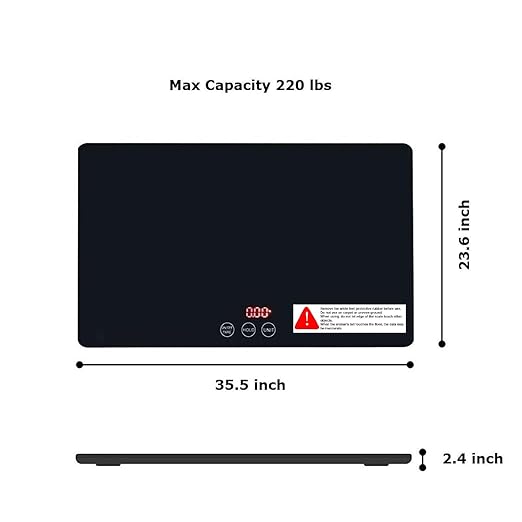 SIKE Large Breed Veterinary Scale, Dog Scale (±10g) Accuracy, Red LED, 36 x 24 inch Tempered Glass Platform with Anti Slip Sticker, Digital Pet Scales