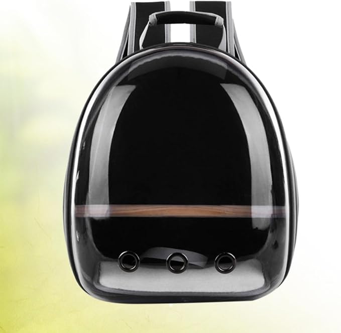 Portable Pet Backpack Breathable Parrot Carrier Inner Wooden Bar for Outdoor Travel and Comfort