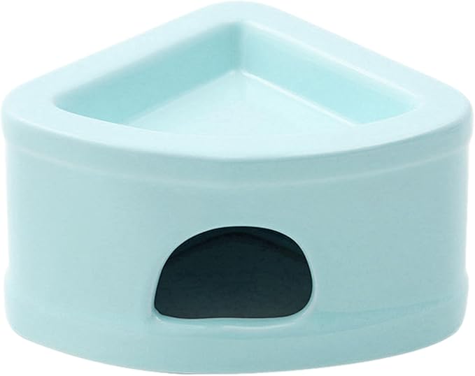 Ceramic Hamster Hideout House - Multifunctional Small Pet Cave with Feeding Bowl, Durable Habitat for Hamsters, Gerbils, Mice, Lemmings, All-Season Pet Bed & Hideaway (C)