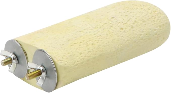 Bird Calcium Teeth Chew Toy Hamster Grinding Stone for Parrot Parakeet Cockatiel Rabbit Chinchilla Squirrel Cage Perch Stand (Random Color) (L)