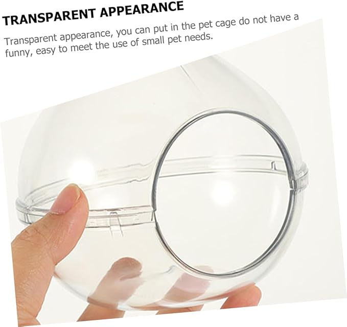 Transparent Hamster Sand Bath Box Small Dust Bath Container for Chinchillas Small Pets Easy to Observe for Bathing Playing Suitable for Hamster Cage Accessories