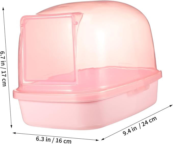 Garneck Chinchilla Sand Bath House for Hamsters Squirrels and Hedgehogs Plastic Hamster Bathroom and Dust Bath Container Reusable Sand Bath Tub for Animals
