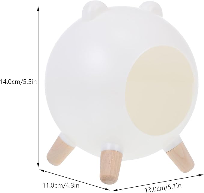 Ipetboom Ceramic Small Pet Hideout 5.1X4.3X5.5 Inch Hamster Nest Hiding House Decorative Shelter for Hedgehogs and Small Animals Indoor Use