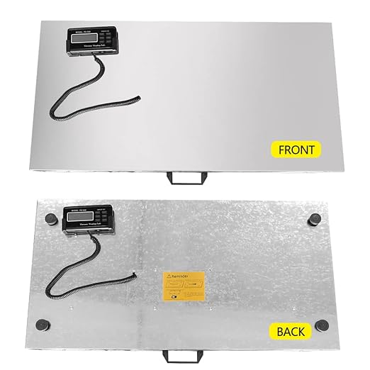 1100Lbs x 0.2Lbs Digital Livestock Scale Large Pet Vet Scale Stainless Steel Platform Electronic Postal Shipping Scale for Heavy Duty Large Dog Hog Sheep Goat Pig Sheep Scale