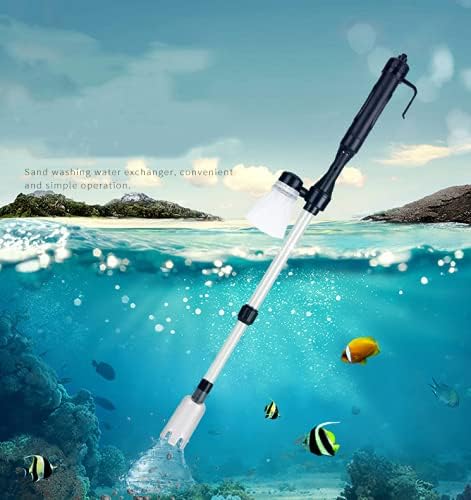 Electric Aquarium Fish Tank Siphon Pump Vacuum Gravel Water Filter Cleaner Pipe for Water Changing and Filter Gravel Cleaning
