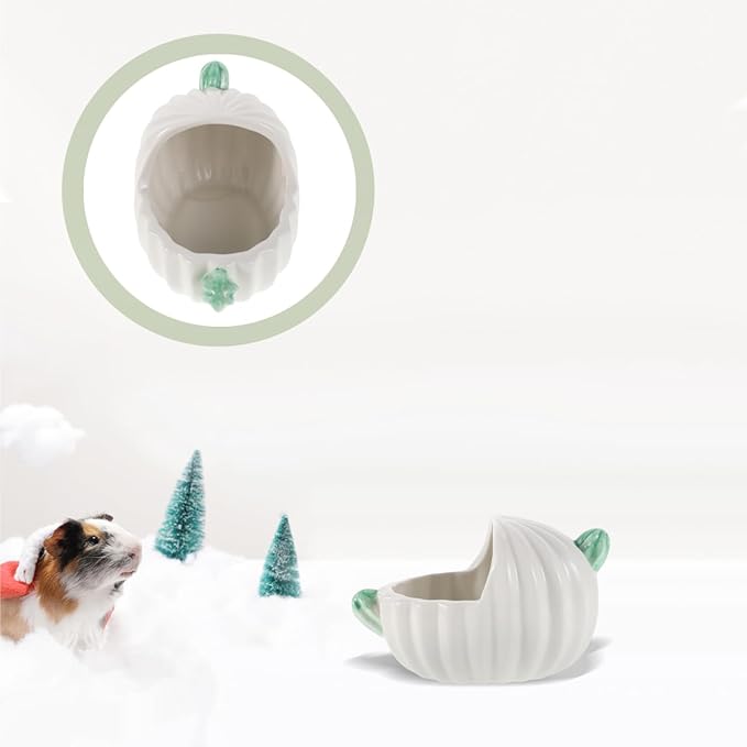 Milisten Pet Ceramic Bathtub for Chinchilla Hamster Small Animal Bath Dust Bowl Hideout Bathroom Supplies Chinchilla Bath Dust Bowl