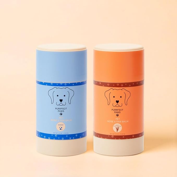 Purrfect Paws Roll-On Pet Paw Balm for Dogs & Cats — Coconut Oil & Shea Butter for Dry, Sensitive Skin — Cruelty-Free Formula — Sweet Honey Almond Scent – Made in USA