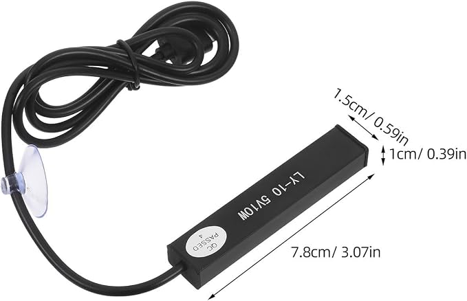 VICASKY W 2-5l Aquarium Turtles Aquatic Mini and Betta for Fish Heater Abs Material Energy Efficient Design with Automatic Temperature Regulation for Small Fish Bowls