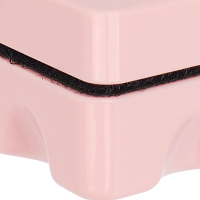 Aquarium Magnetic Glass Cleaner Algae Scraper Waterproof Small Magnetic Brush for Fish Tank - Pink