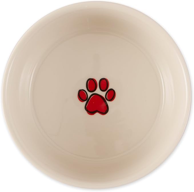 Bone Dry Ceramic Food Bowls, Non-Slip & Dishwasher Safe, Small Set, 4.25x2 Eat/Drink