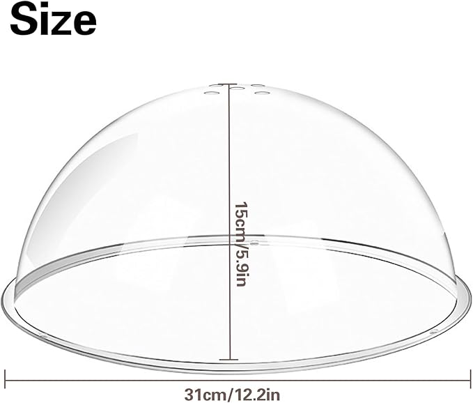 2 PCS Dog Fence Window with Air Holes, Clear Acrylic Pet Dome View, Bubble Peek Window Playground Doggie Fence Window, Inside Length 11.8 Inch and Deep 6 Inch, for Dog Cat Transparent