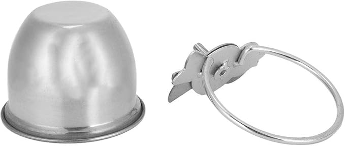 Stainless Steel Parrot Food Water COOP Cup Bird Feeding Dish Feeder CLAMP Holder for Birds (7.5CM)