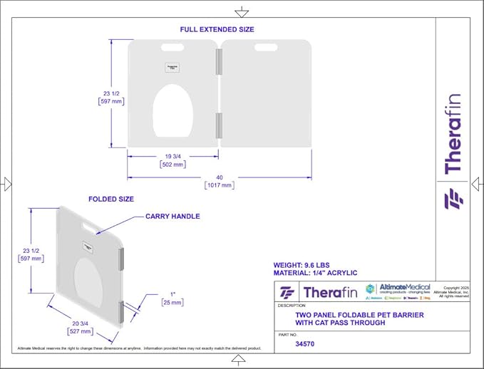 Pet Barrier (2-Panel (Cat Pass Through))