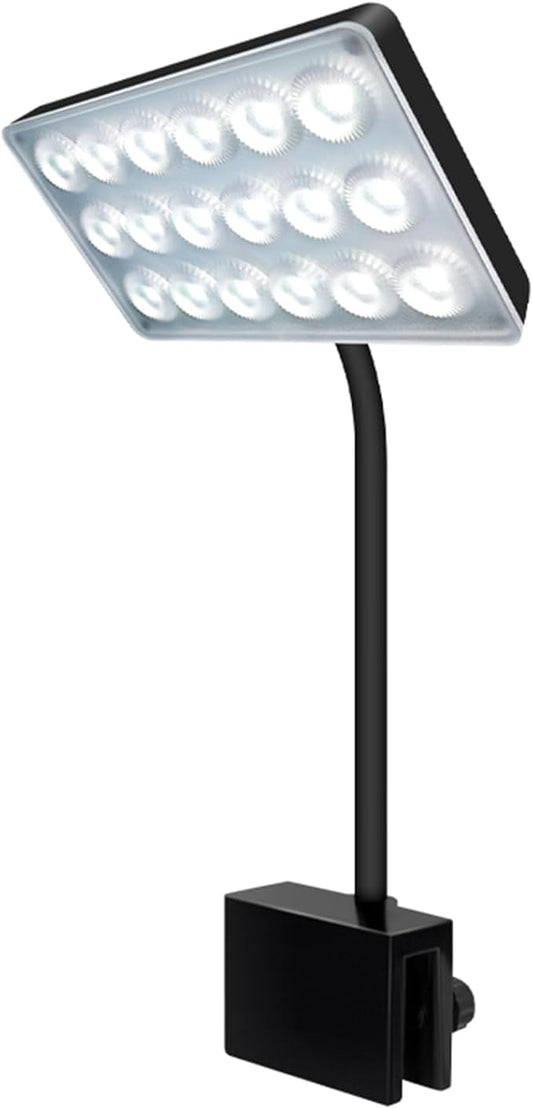 Vimvins Full Spectrum 15W Fish Tank Light Enhanced Edition LED Aquarium Light with Lens, 3 Adjustable Modes (Suitable for 10-20 Inch Tanks)