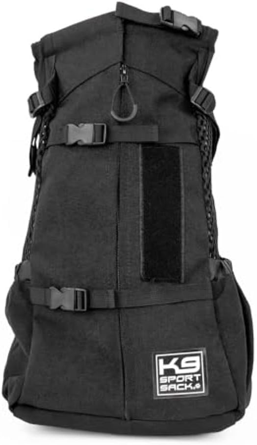 K9 Sport Sack Air 2 - Large, Jet Black - Ideal for Dogs with 20-22” Back Length - Durable, Breathable Backpack-Style Carrier - Perfect for Walks, Short Hikes & Public Transportation
