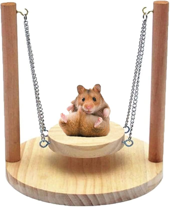 Litewoo Hamster Hideout Chewable Toys Wooden Accessories—— Swing
