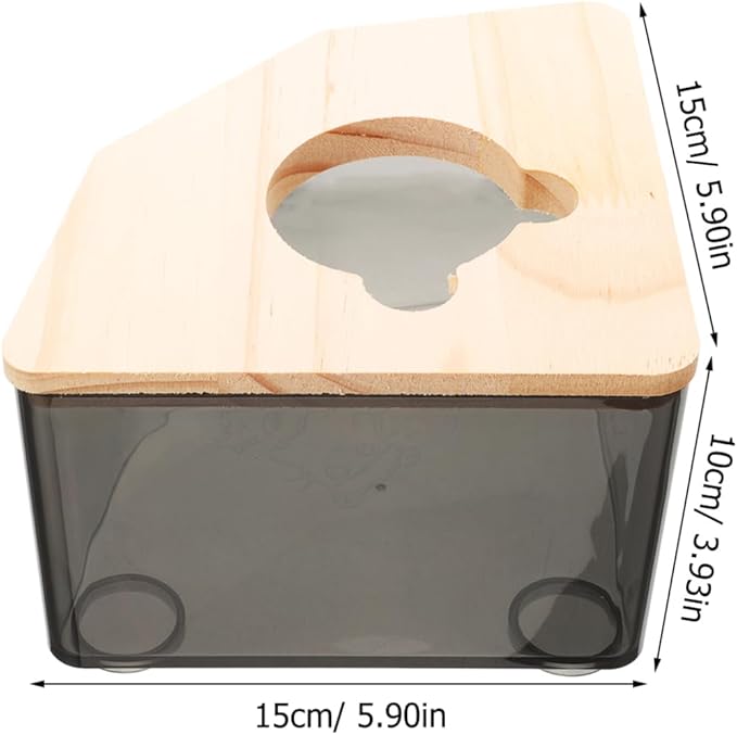 Abaodam Chinchilla Dust Bath Container Durable Hamster Bathroom Multi Purpose Sand Bath Box for Pets Easy to Clean Maintain Fun Design for Gerbils and Hamsters